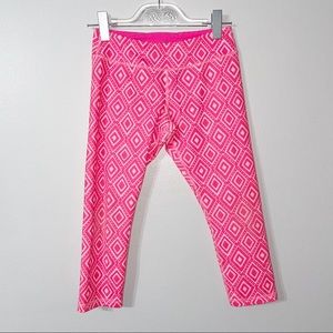 Ivivva By Lululemon Pink Patterned Cropped Legging